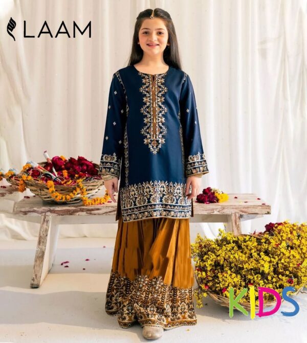 MARIA.B , LAAM* kids luxury cotton lawn embroidered unstiched 3pc✓ - Image 24