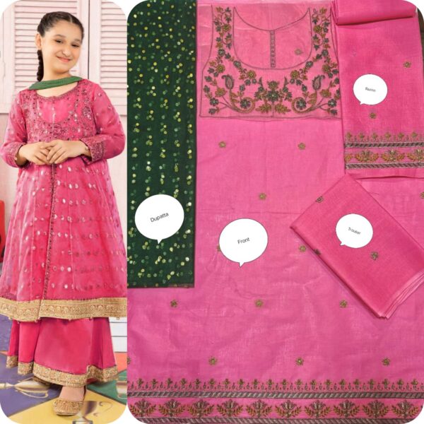 MARIA.B , LAAM* kids luxury cotton lawn embroidered unstiched 3pc✓ - Image 21