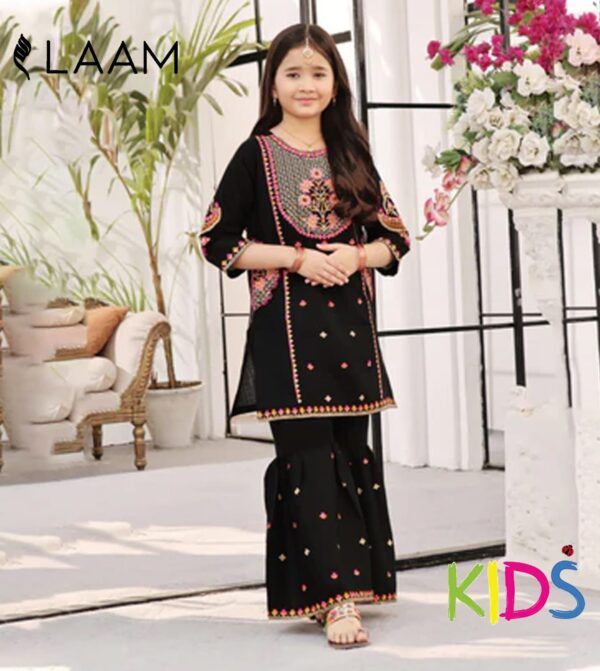 MARIA.B , LAAM* kids luxury cotton lawn embroidered unstiched 3pc✓ - Image 7