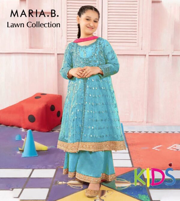 MARIA.B , LAAM* kids luxury cotton lawn embroidered unstiched 3pc✓ - Image 5