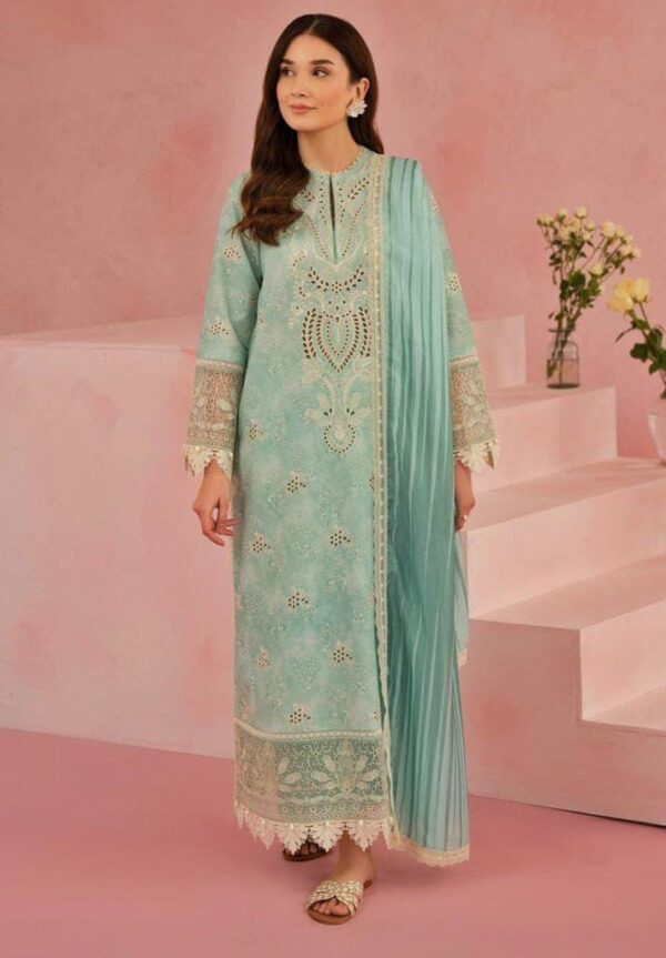 AFROZEH  Brand || chikankari embriodered lawn unstitced 3pc✓ - Image 11