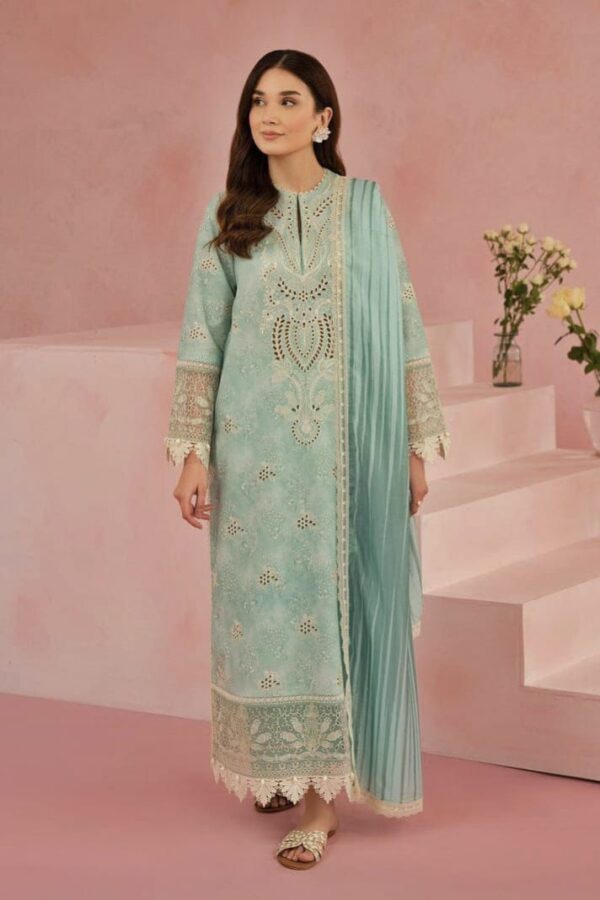 AFROZEH  Brand || chikankari embriodered lawn unstitced 3pc✓ - Image 9