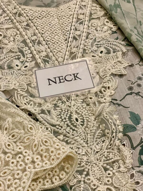 AFROZEH  Brand || chikankari embriodered lawn unstitced 3pc✓ - Image 5