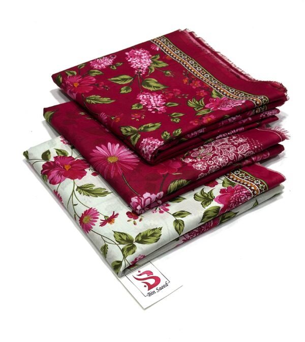 🌟 Brand: Bin Saeed – 💯 Original 📦 Collection: Printed 3 Piece Lawn – Unstitched - Image 25