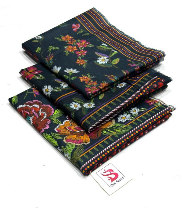 🌟 Brand: Bin Saeed – 💯 Original 📦 Collection: Printed 3 Piece Lawn – Unstitched - Image 39